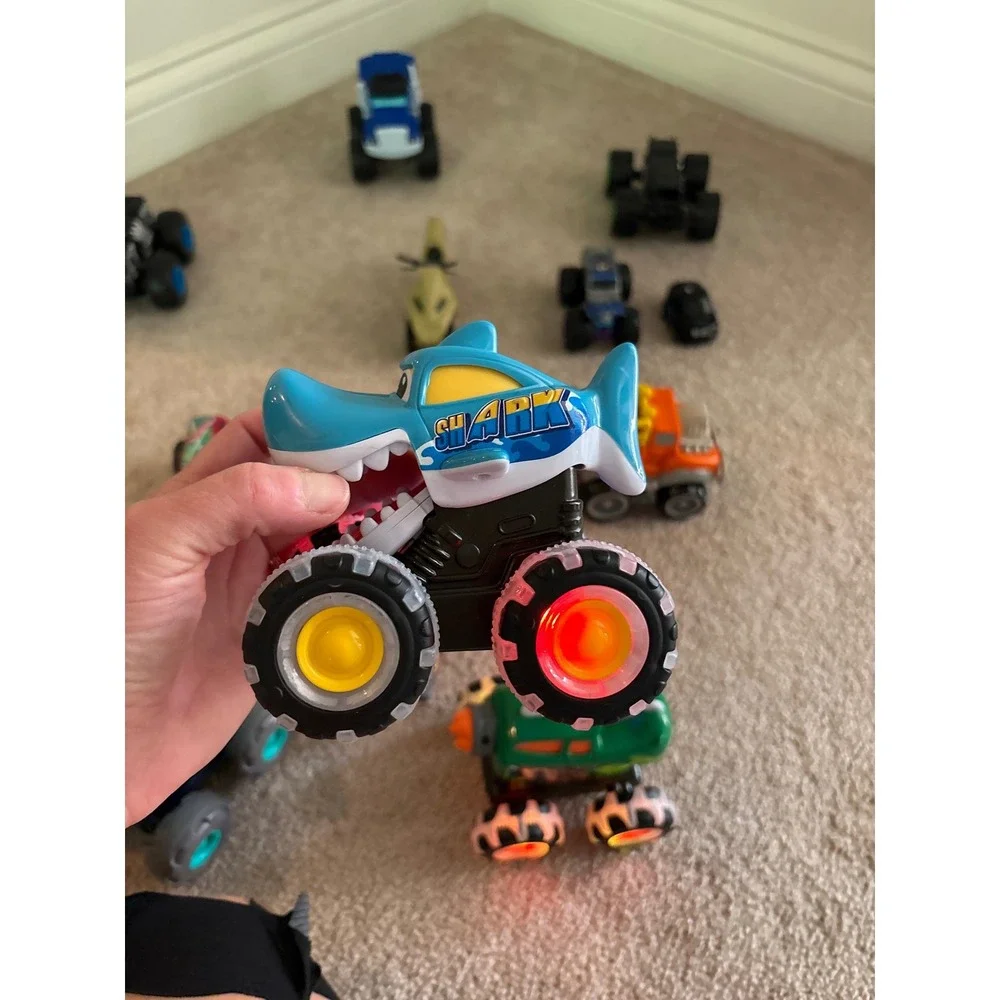 Mixed Lot of Toy Cars and Monster Trucks Blaze Dino‎ Truck Shark Truck
